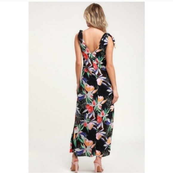Lulu's Multi Color Floral Maxi Dress - Picture 4 of 7